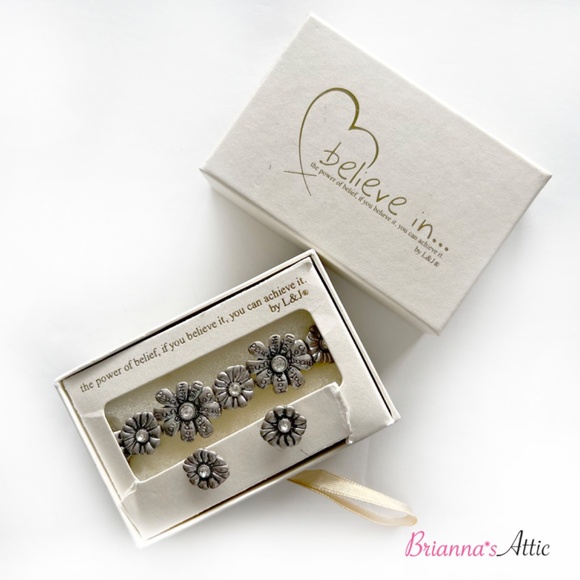 L&J Faith Jewelry Silver Bracelet And Earring Set - Picture 9 of 10